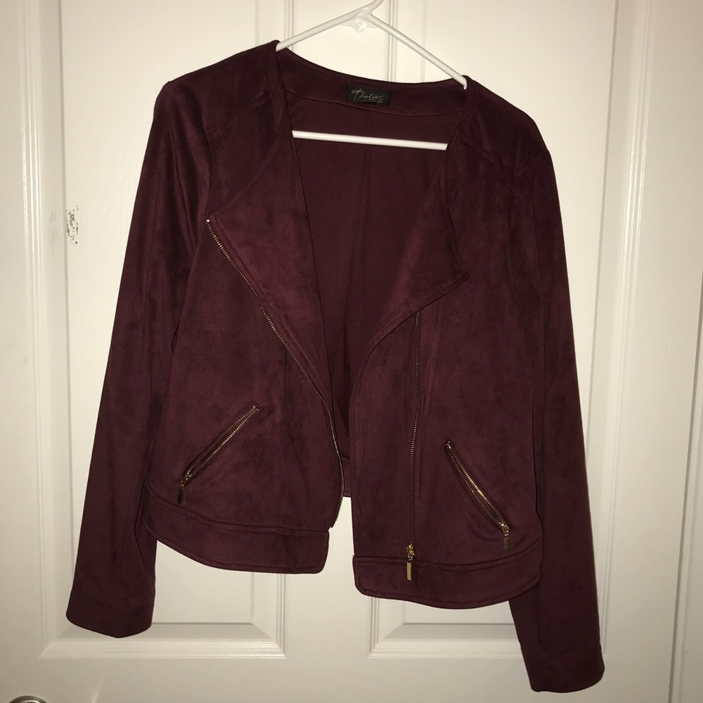 Maroon Suede Jacket